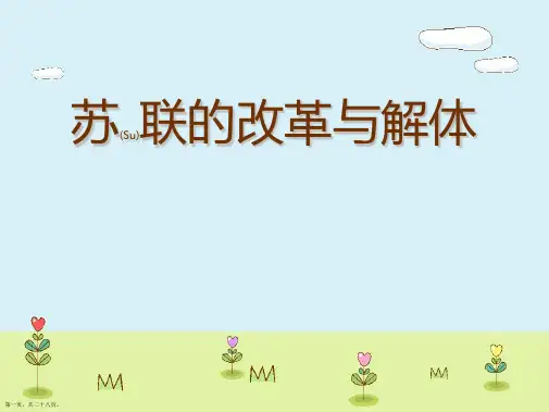 人教版九年级历史下册《苏联的改革与解体》PPT