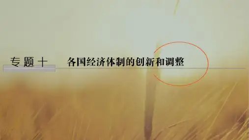 2019届高考历史一轮复习人民版课件：专题十 各国经济体制的创新和调整 第24讲 含解析 精品