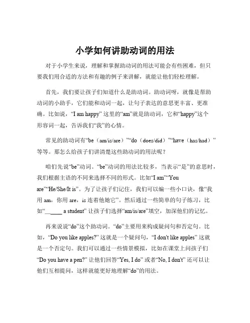 小学如何讲助动词的用法