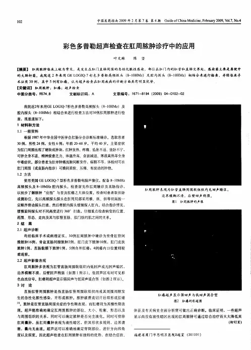 彩色多普勒超声检查在肛周脓肿诊疗中的应用