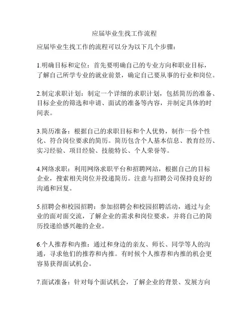 应届毕业生找工作流程