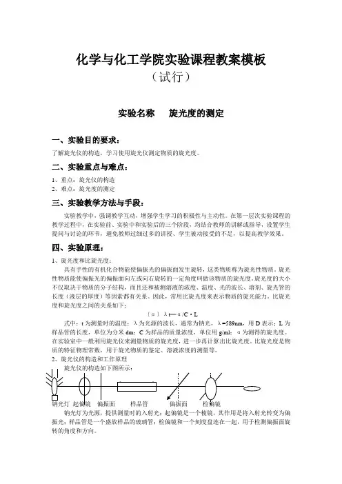 旋光度的测定