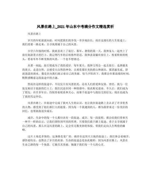 风景在路上_2021年山东中考满分作文精选赏析