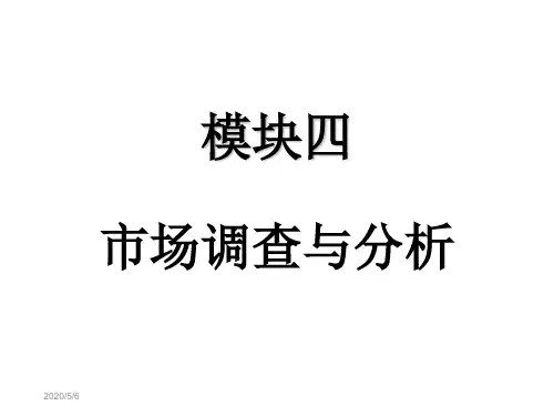 广告策划实操模块四 市场调查和分析