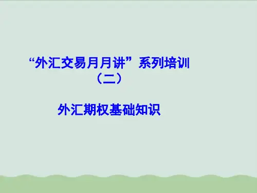 外汇期权基础知识介绍PPT课件