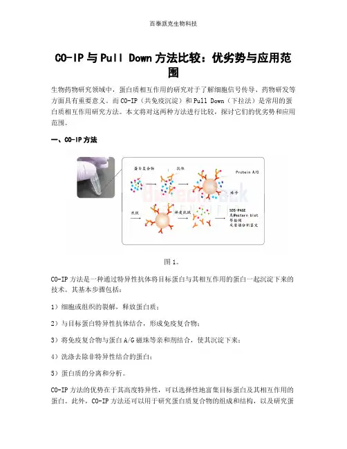 CO-IP与Pull Down方法比较：优劣势与应用范围