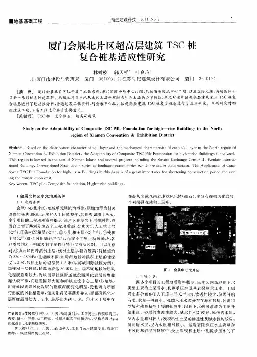 厦门会展北片区超高层建筑TSC桩复合桩基适应性研究