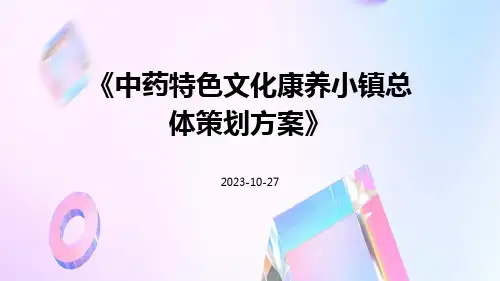 中药特色文化康养小镇总体策划方案
