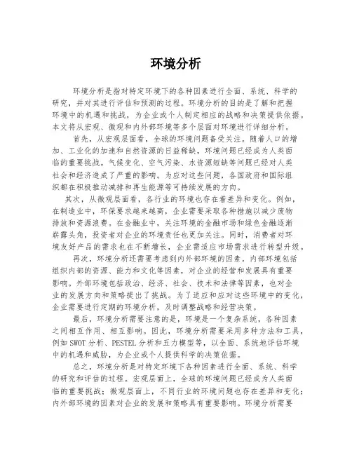 环境分析 