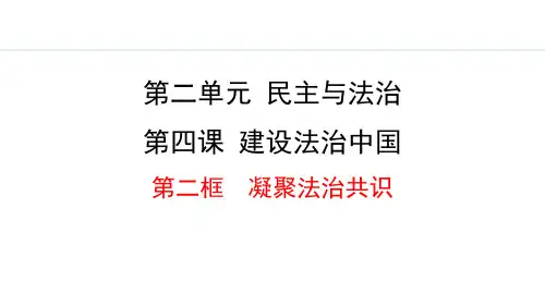 最新部编版道德与法治九年级上册《4.2 凝聚法治共识》精品教学课件