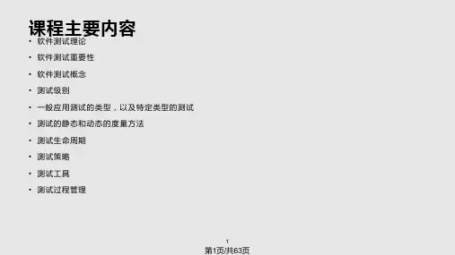 软件测试基础篇PPT课件