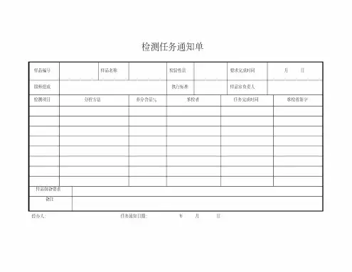 化验室各类原始记录表格