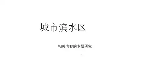 城市公园专题研究—滨水公园