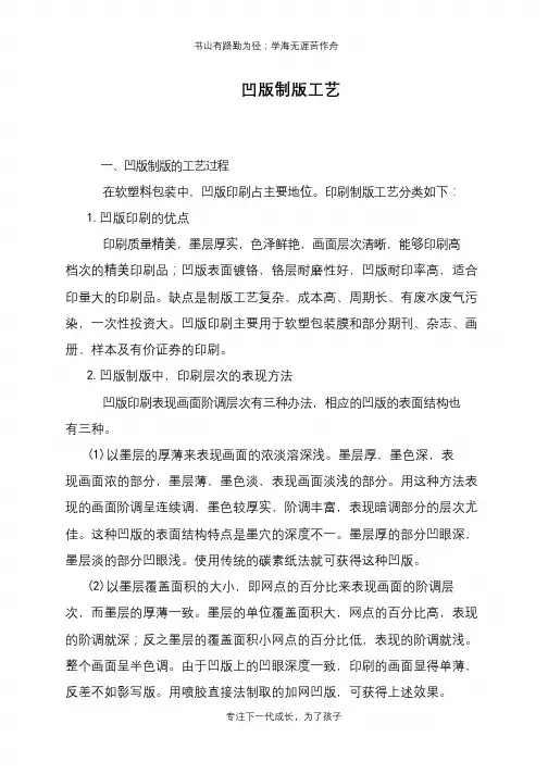 凹版制版工艺