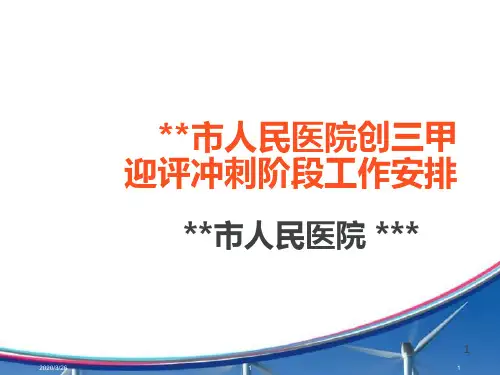 三甲迎评冲刺阶段工作安排PPT课件