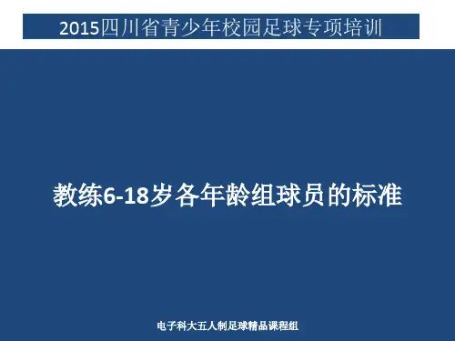 勇士少儿足球青训营-不同年龄段的足球训练特点共29页