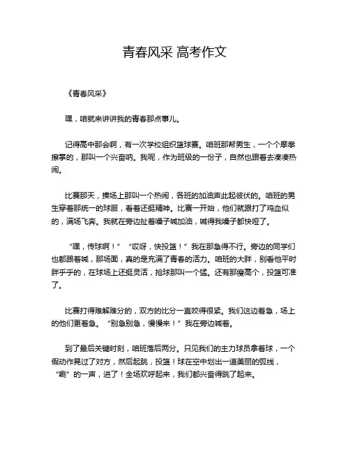 青春风采 高考作文