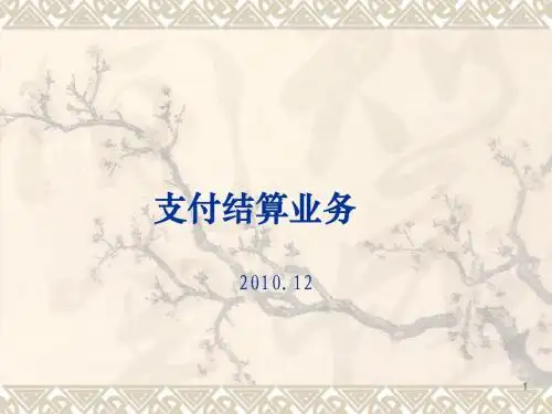 支付结算讲义