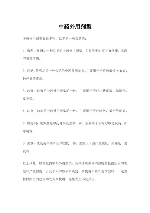 中药外用剂型