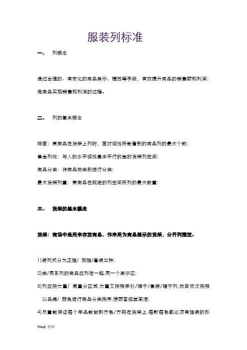 服装陈列标准-童装
