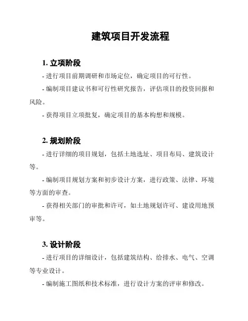 建筑项目开发流程