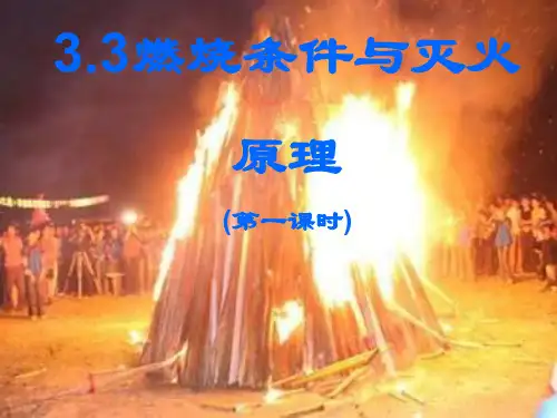 科粤版化学九年级上册 3.3 燃烧条件与灭火原理 课件 (共21张PPT)