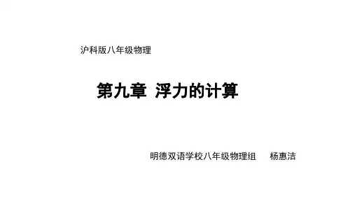 专题 浮力的计算