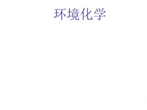 水中有机污染物的迁移转化(ppt46张)