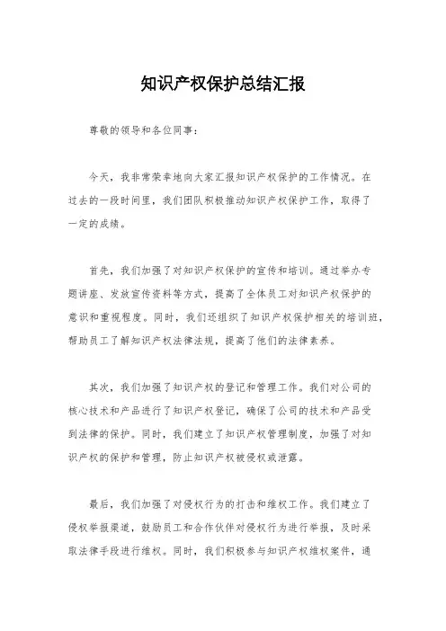 知识产权保护总结汇报