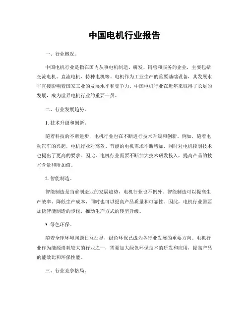 中国电机行业报告