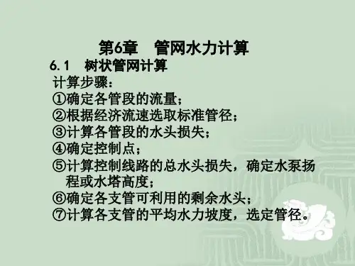城市给水排水管网水力计算