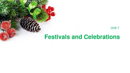 人教版高中英语必修三《Festivals And Celebrations》PPT教学课件