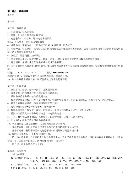 数量关系归纳总结