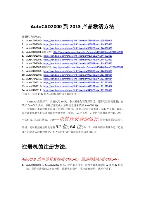 AutoCAD激活方法
