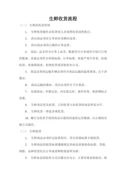 生鲜收货流程