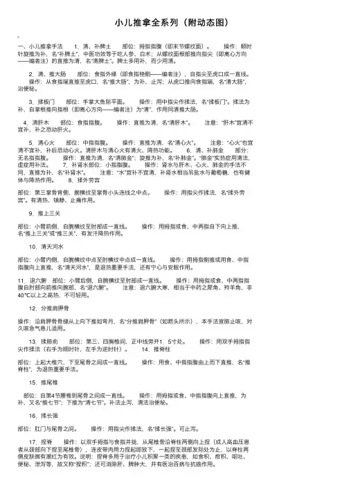 小儿推拿全系列（附动态图）