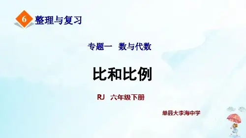 六年级数学下册整理与复习6比和比例(23张PPT)人教版