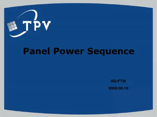 Panel power sequence