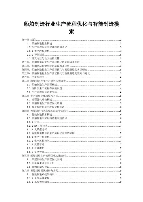船舶制造行业生产流程优化与智能制造探索