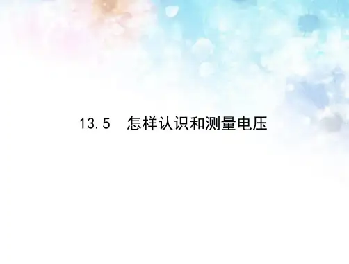 怎样认识和测量电压