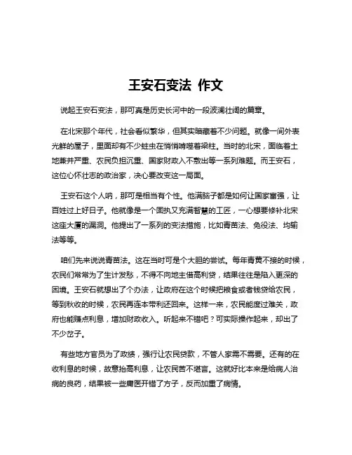王安石变法 作文