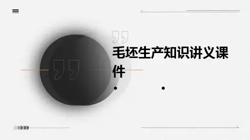 毛坯生产知识讲义课件
