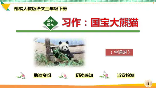 最新人教部编版语文三年级下册《习作：国宝大熊猫》优质课件