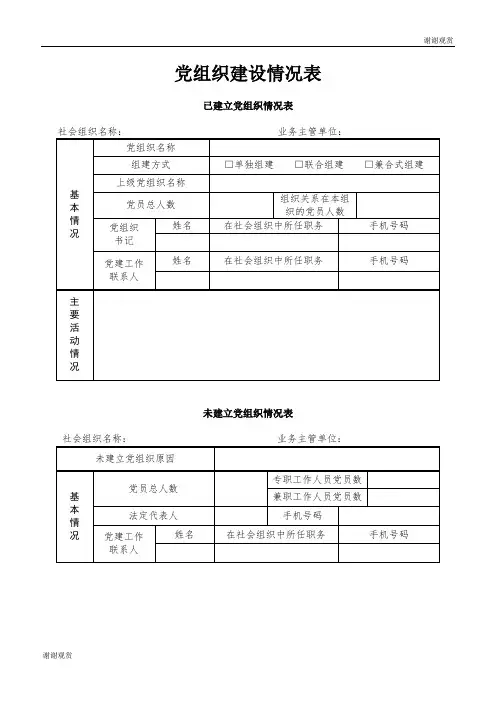 党组织建设情况表.doc