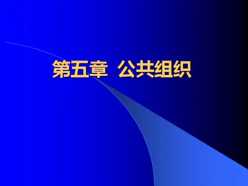 第五章 公共组织