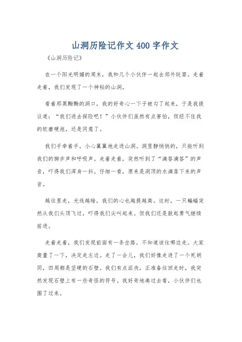 山洞历险记作文400字作文