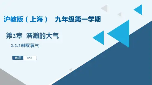 2.2.2制取氧气(课件)九年级化学第一学期(沪教版上海)