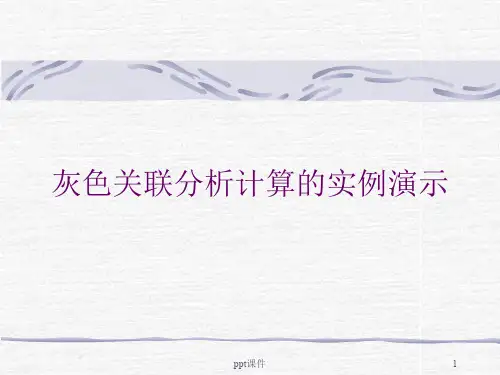 灰色关联分析计算实例演示  ppt课件