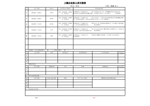 月1日商超日报表
