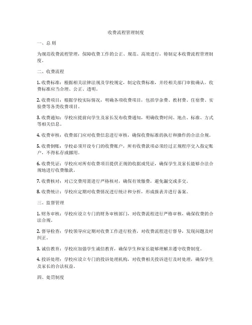 收费流程管理制度